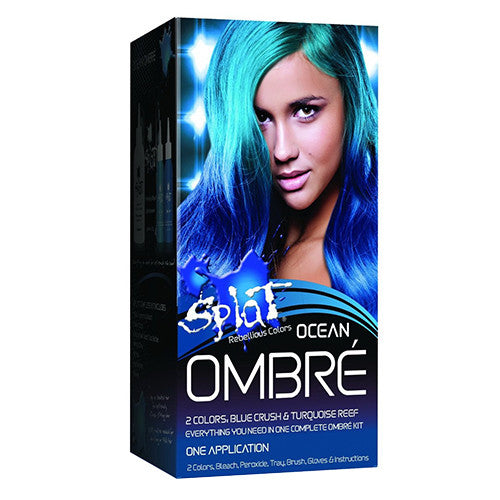 Splat Rebellious Colors Ocean Ombre Blue Crush And Turquoise Reef Hair Color Kit, 1 Ea